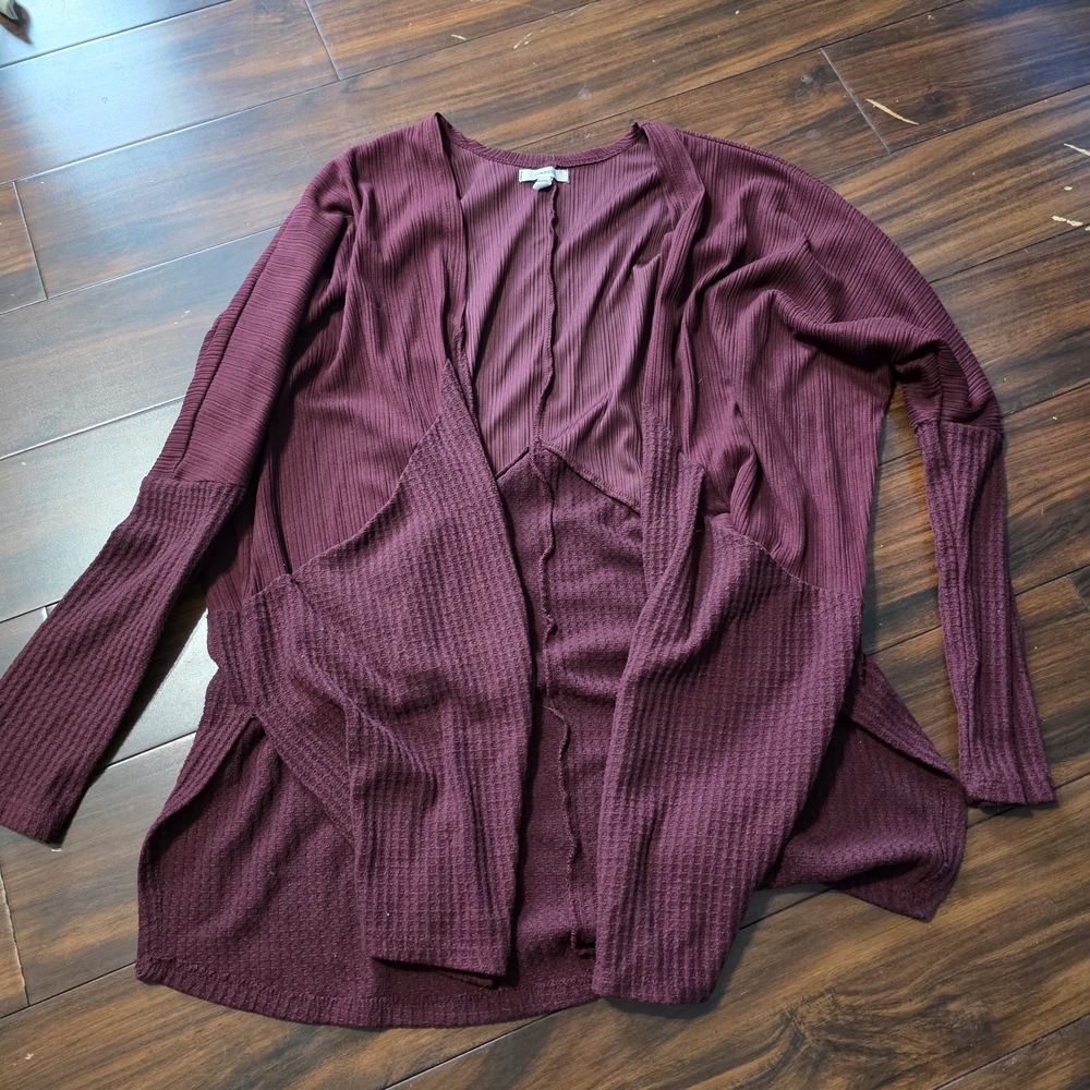 Maurices Deep Burgundy Cardigan Sweater